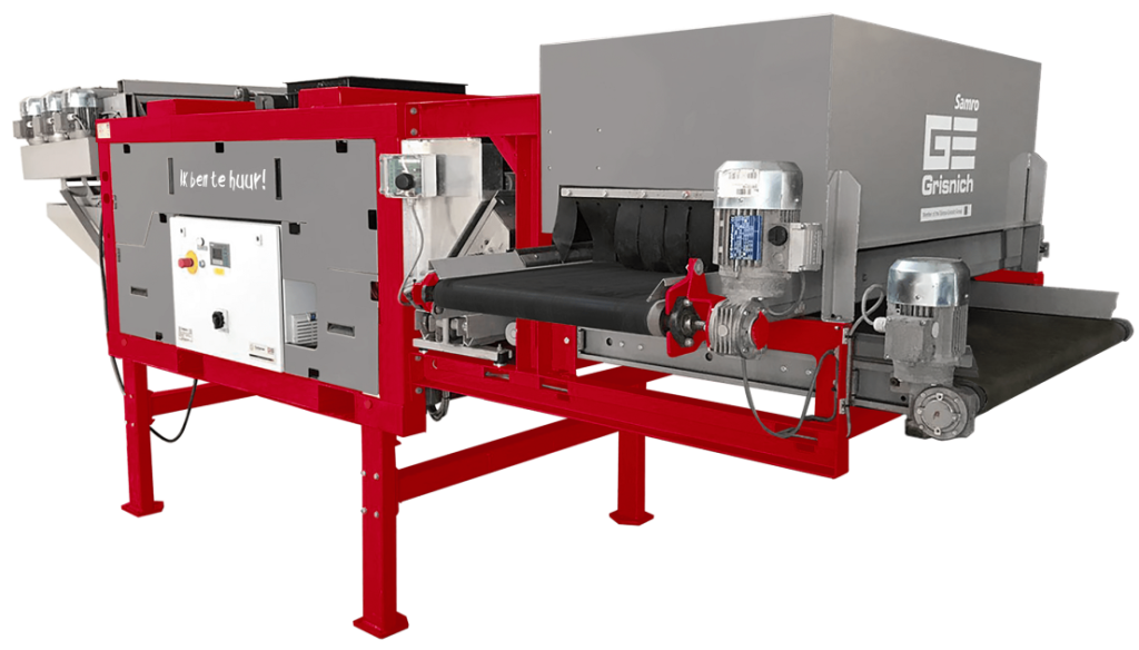Samro machine voor scheiding van stenen en kluiten uit aardappelen en knolgewassen